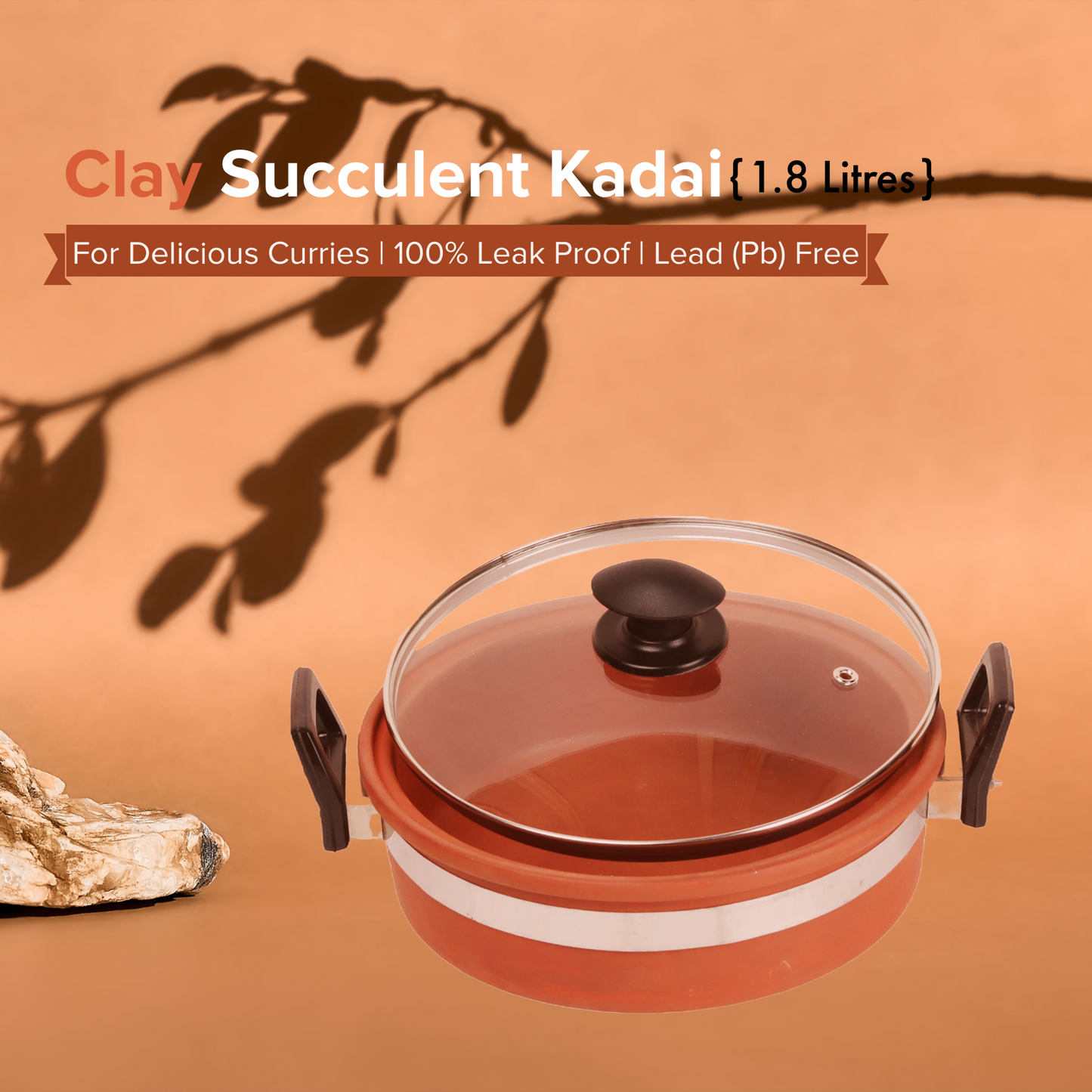 Clay Pot for Curries (Mitti Ki Kadhai) - Premium Cooking Earthenware