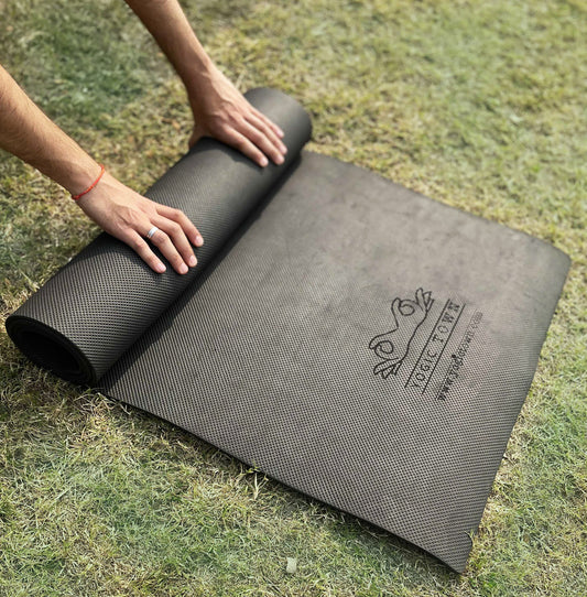 Eva/Rubber black high quality yoga mat 6 mm