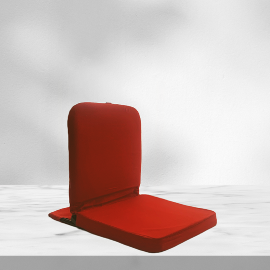 Premium Meditation Chair with back Support | Solid Red